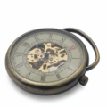 Leather Strapped Gold Pocket Watch