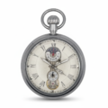 Silver Mechanical Open Dial Pocket Watch pocket watch
