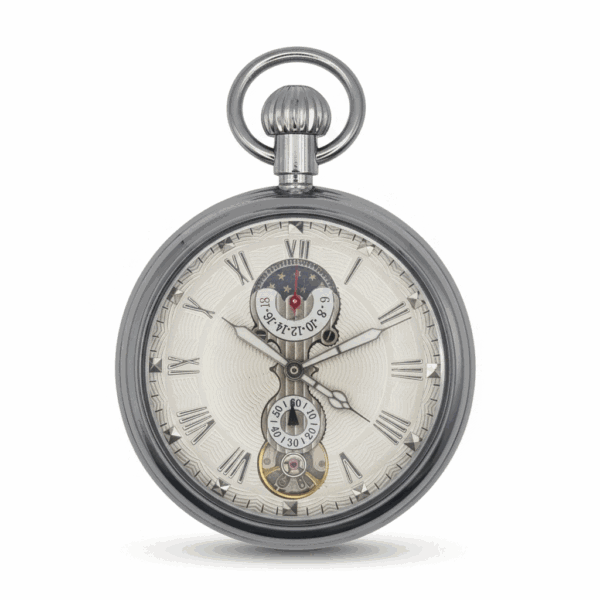 FAC-110-pocket-watch-1 Silver Mechanical Open Dial Pocket Watch pocket watch