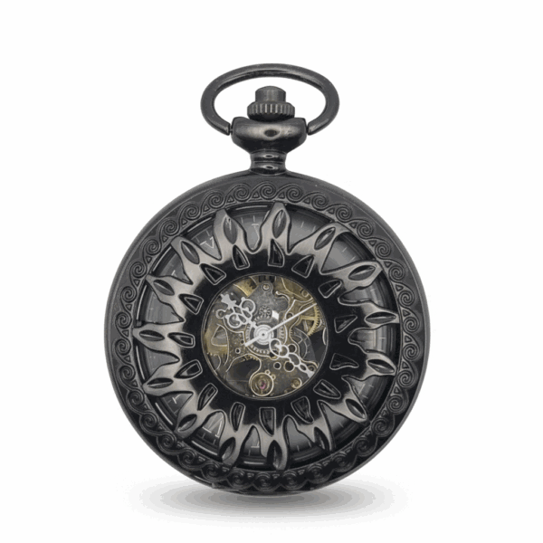 FAC-132-pocket-watch-1 Black Sunspear Demi Hunter Fob Watch pocket watch