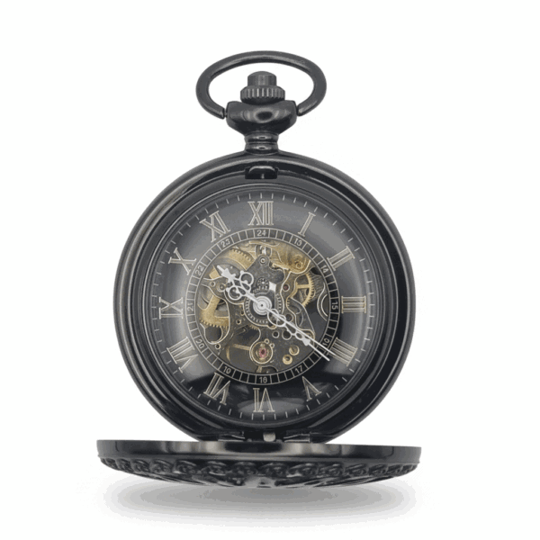 FAC-132-pocket-watch-3 Black Sunspear Demi Hunter Fob Watch