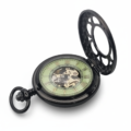 Black Flower Hunter Pocket Watch