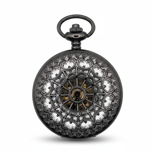 FAC142-pocket-watch-1 Black Pocket Watch