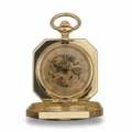 Gold Squircle Open Face Pocket Watch