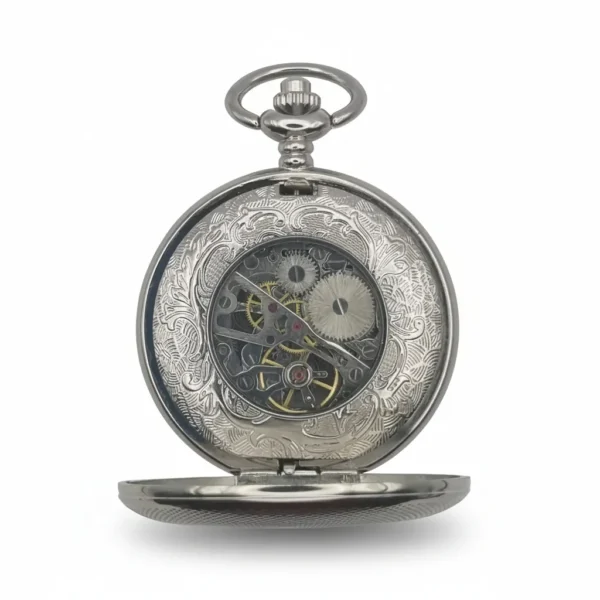 FAC160-pocket-watch-4 Silver Victorian Double Hunter Fob Watch