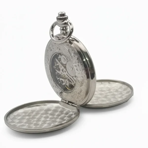 FAC160-pocket-watch-6 Silver Victorian Double Hunter Fob Watch