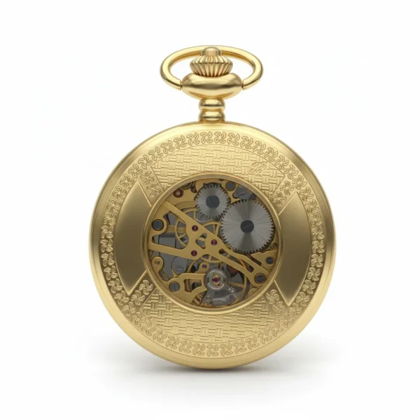 FAC166-pocket-watch-2 Golden Victorian Rim Hunter Pocket Watch