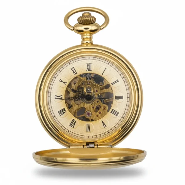 FAC166-pocket-watch-3 Golden Victorian Rim Hunter Pocket Watch