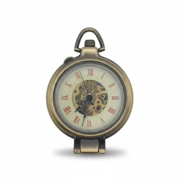 FAC172-pocket-watch-1 Polished Gold Half Hunter pocket watch