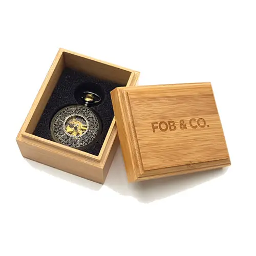 Premium Bamboo Pocket Watch Box