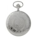 Gents 51mm Rhodium Plated Swiss Made Mechanical Pocket Watch
