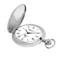 Gents 49mm Rhodium Plated Swiss Quartz Pocket Watch
