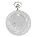 Gents 49mm Rhodium Plated Swiss Quartz Pocket Watch
