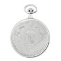 Gents 49mm Rhodium Plated Swiss Quartz Pocket Watch
