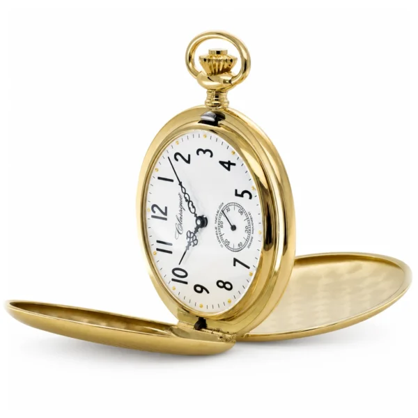 18ct. Solid Gold 51mm Mechanical Skeleton Swiss Movement Plain Pocket Watch - image 3 18ct. Solid Gold 51mm Mechanical Skeleton Swiss Movement Plain Pocket Watch