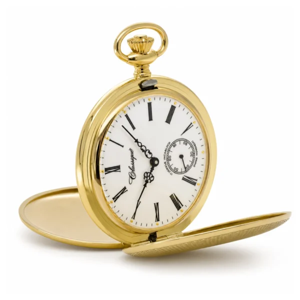 18ct. Solid Gold 51mm Mechanical Skeleton Swiss Movement Pocket Watch