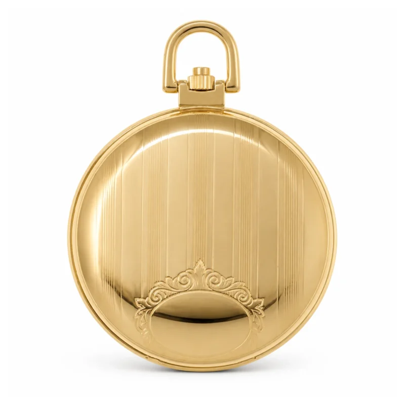 Gents 41mm Gold Plated Swiss Quartz Pocket Watch