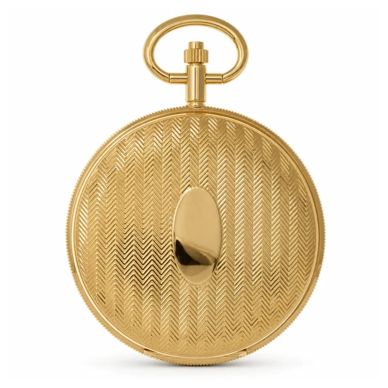 Gents 41mm Gold Plated Swiss Quartz Pocket Watch