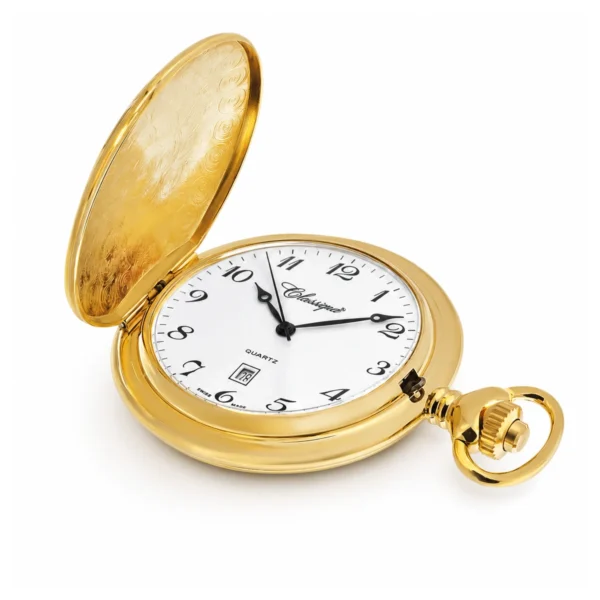 Gents 41mm Gold Plated Swiss Quartz Pocket Watch - image 3 Gents 41mm Gold Plated Swiss Quartz Pocket Watch