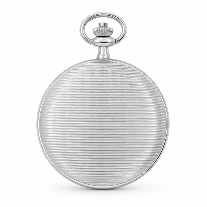 Gents 41mm Rhodium Plated Swiss Quartz Pocket Watch