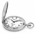 Gents 41mm Rhodium Plated Swiss Quartz Pocket Watch