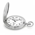 Gents 41mm Rhodium Plated Swiss Quartz Pocket Watch