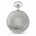 Gents 41mm Rhodium Plated Swiss Quartz Pocket Watch