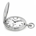 Gents 41mm Rhodium Plated Swiss Quartz Pocket Watch