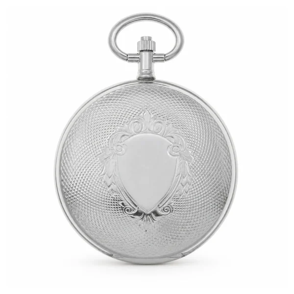 Gents 41mm Rhodium Plated Swiss Quartz Pocket Watch - image 1 Gents 41mm Rhodium Plated Swiss Quartz Pocket Watch