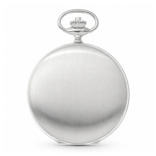 Gents 44mm Sterling Silver Swiss Quartz Pocket Watch