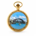 Gents 48mm Gold Plated Harbour Enamel Swiss Quartz Pocket Watch