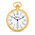 Gents 48mm Gold Plated Open Face Swiss Quartz Pocket Watch