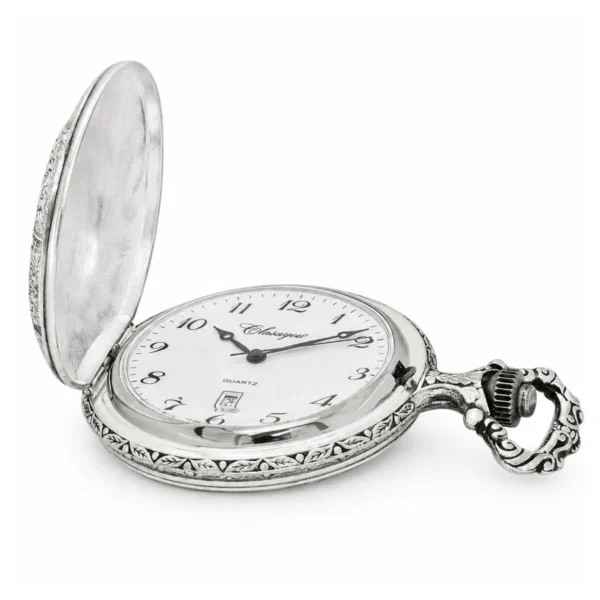 Gents 48mm Gold Plated Opera Enamel Swiss Quartz Pocket Watch