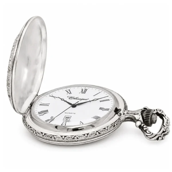 Gents 48mm Gold Plated Opera Enamel Swiss Quartz Pocket Watch