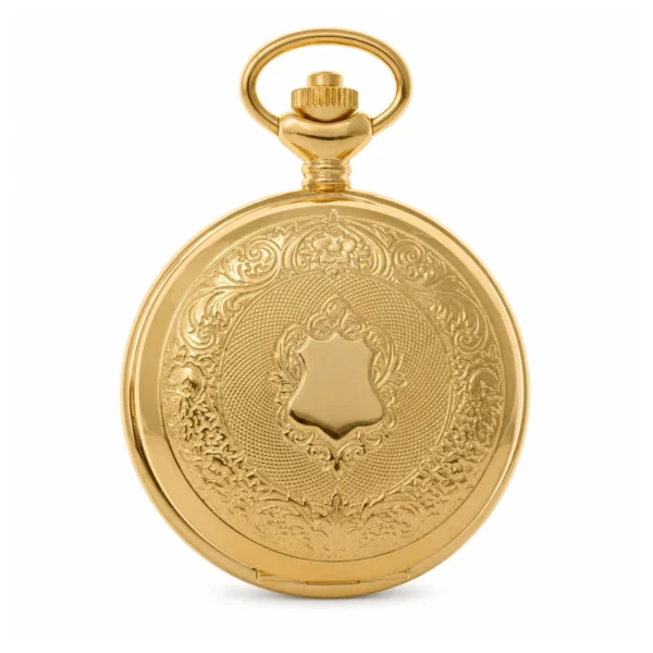 Gents 48mm Gold Plated Stainless Steel Swiss Quartz Pocket Watch - image 1 Gents 48mm Gold Plated Stainless Steel Swiss Quartz Pocket Watch