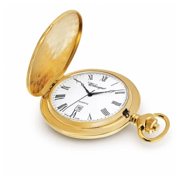Gents 48mm Gold Plated Swiss Quartz Pocket Watch - image 3 Gents 48mm Gold Plated Swiss Quartz Pocket Watch