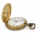 Gents 48mm Pewter Antique Gold Plated "Equestrian" Swiss Quartz Pocket Watch