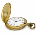 Gents 48mm Pewter Antique Gold Plated "Hunter" Swiss Quartz Pocket Watch