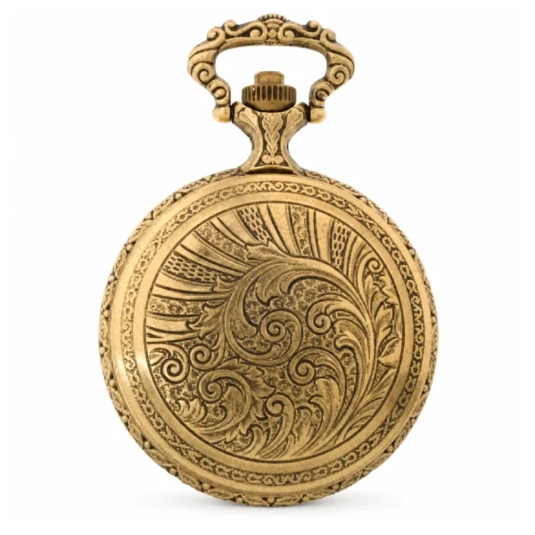 Gents 48mm Pewter Antique Gold Plated "Sailing Boat" Swiss Quartz Pocket Watch - image 2 Gents 48mm Pewter Antique Gold Plated "Sailing Boat" Swiss Quartz Pocket Watch