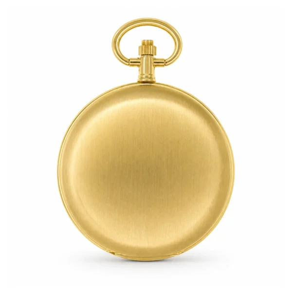 Gents 48mm Plain Brushed Gold Plated Swiss Quartz Pocket Watch - image 1 Gents 48mm Plain Brushed Gold Plated Swiss Quartz Pocket Watch