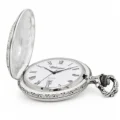 Gents 48mm Rhodium Plated Swiss Quartz Pocket Watch