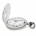 Gents 48mm Rhodium Plated Swiss Quartz Pocket Watch