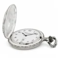 Gents 48mm Pewter Antique Rhodium Plated "Golf" Swiss Quartz Pocket Watch