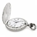 Gents 48mm Pewter Antique Rhodium Plated "Miner" Swiss Quartz Pocket Watch