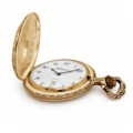Gents 48mm Pewter Antique Gold Plated "Touring Couple" Swiss Quartz Pocket Watch