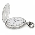 Gents 48mm Pewter Antique Rhodium Plated "Equestrian" Swiss Quartz Pocket Watch