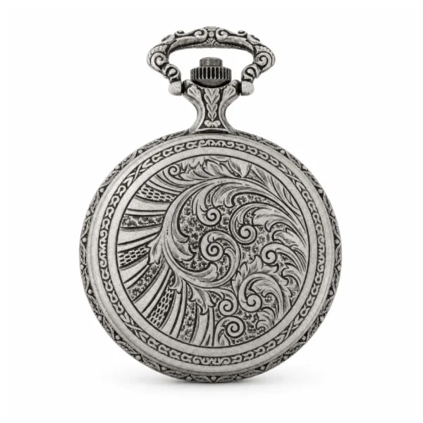 Gents 48mm Pewter Antique Rhodium Plated "Sailing Boat" Swiss Quartz Pocket Watch - image 2 Gents 48mm Pewter Antique Rhodium Plated "Sailing Boat" Swiss Quartz Pocket Watch