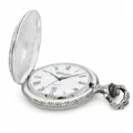 Gents 48mm Pewter Antique Rhodium Plated "Man on Bike" Swiss Quartz Pocket Watch