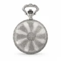 Gents 48mm Pewter Antique Rhodium Plated "Trotter" Swiss Quartz Pocket Watch