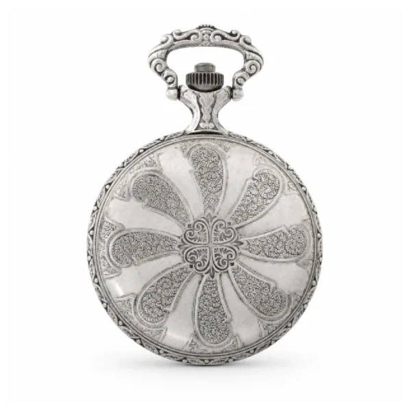 Gents 48mm Pewter Antique Rhodium Plated "Trotter" Swiss Quartz Pocket Watch - image 2 Gents 48mm Pewter Antique Rhodium Plated "Trotter" Swiss Quartz Pocket Watch